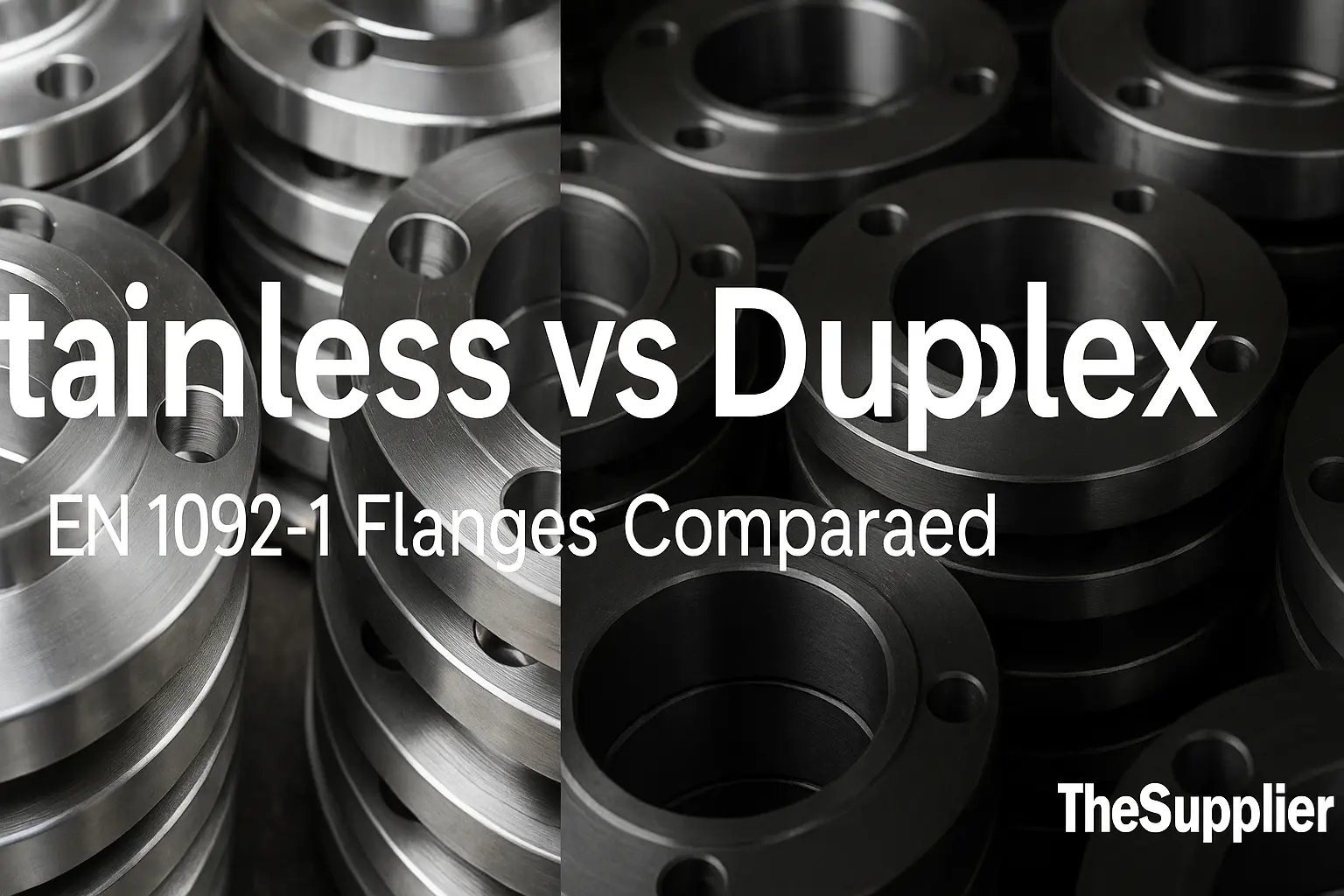 Stainless vs duplex EN 1092-1 flanges compared banner — TheSupplier