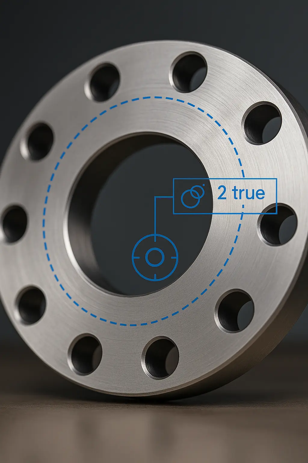 CNC flange bolt-circle with true position tolerance — TheSupplier