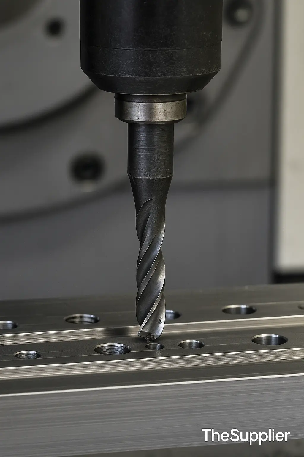 Close-up of CNC drilling operation on machining center — TheSupplier